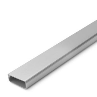 Inofix Plasfix schraubbarer Kabelkanal 30 x 11,5 mm, grau-metallic (1 Meter)