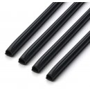 Inofix cablefix selbstklebender flexibler Kabelkanal 8 x 7 mm, 1m lang; 4er Set (schwarz)
