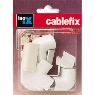 Inofix Cablefix Verbinder Eck-und T-St&uuml;cke f&uuml;r Kabelkanal 10,5 x 10 mm, 10-teilig, (wei&szlig;)